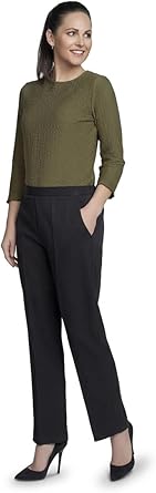 107Pbt IRIS ALL ELASTIC 25INCH LEG CLASSIC TROUSERS Black