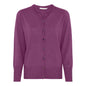 114 205 0Neck Button Up Basic Cardigan Purple