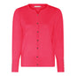 114 205 0Neck Button Up Basic Cardigan Spring Pink