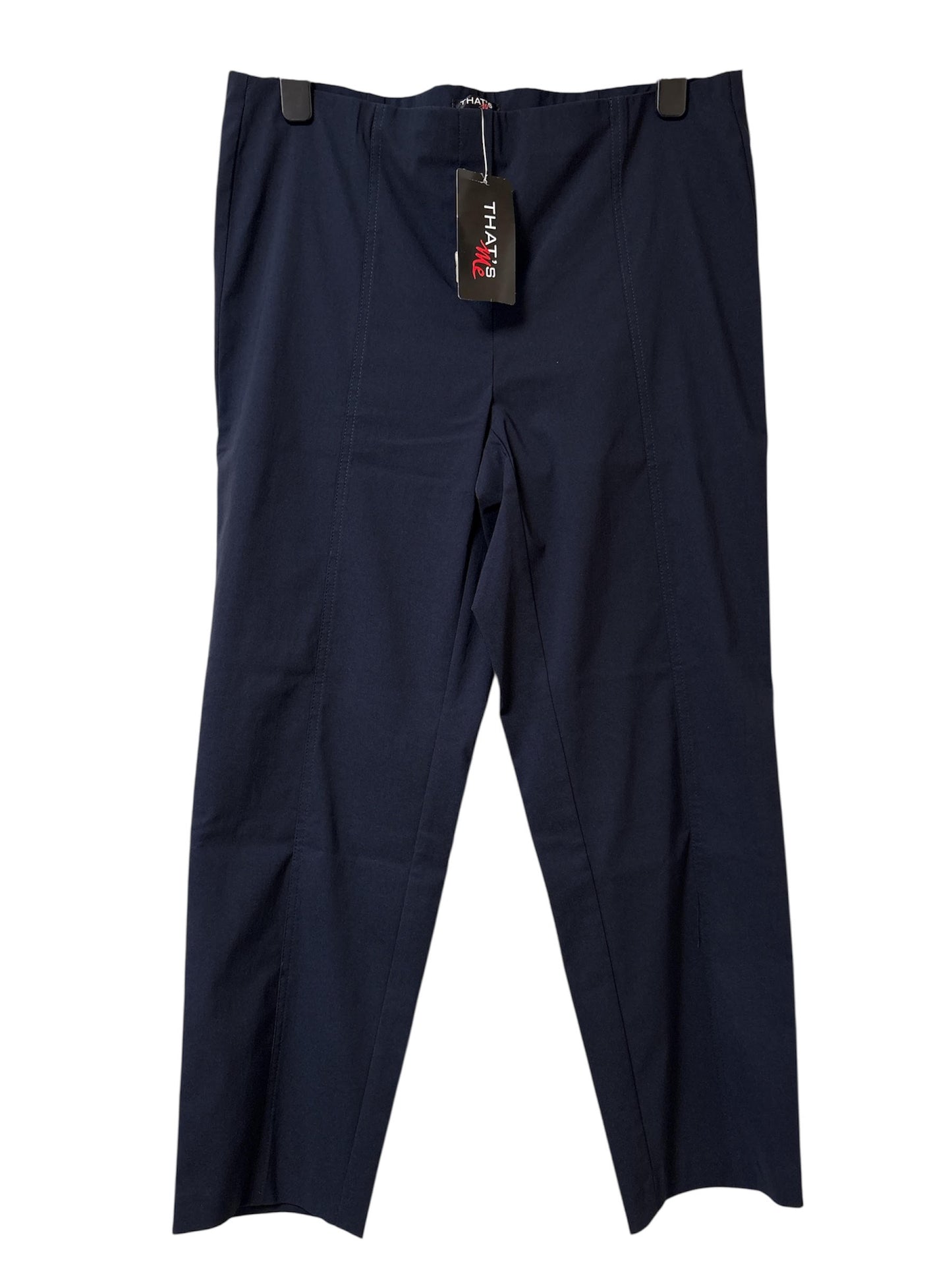 1141 50521 Slim Leg Pull Up 7/8 Lgt Trs Navy