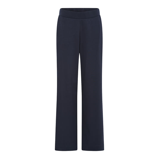 120 890 Wide Leg Pull Up Soft Touch Trs Navy