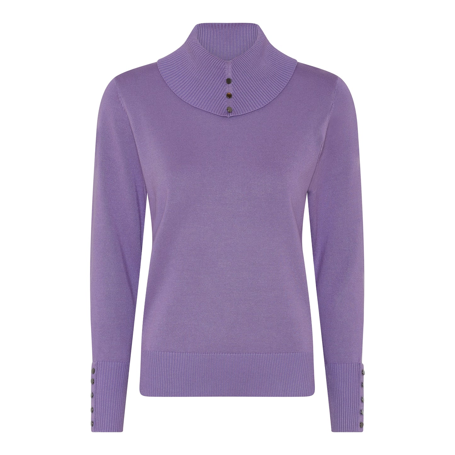 132 171 COWL NECK WITH BUTTON DETAIL Lavender