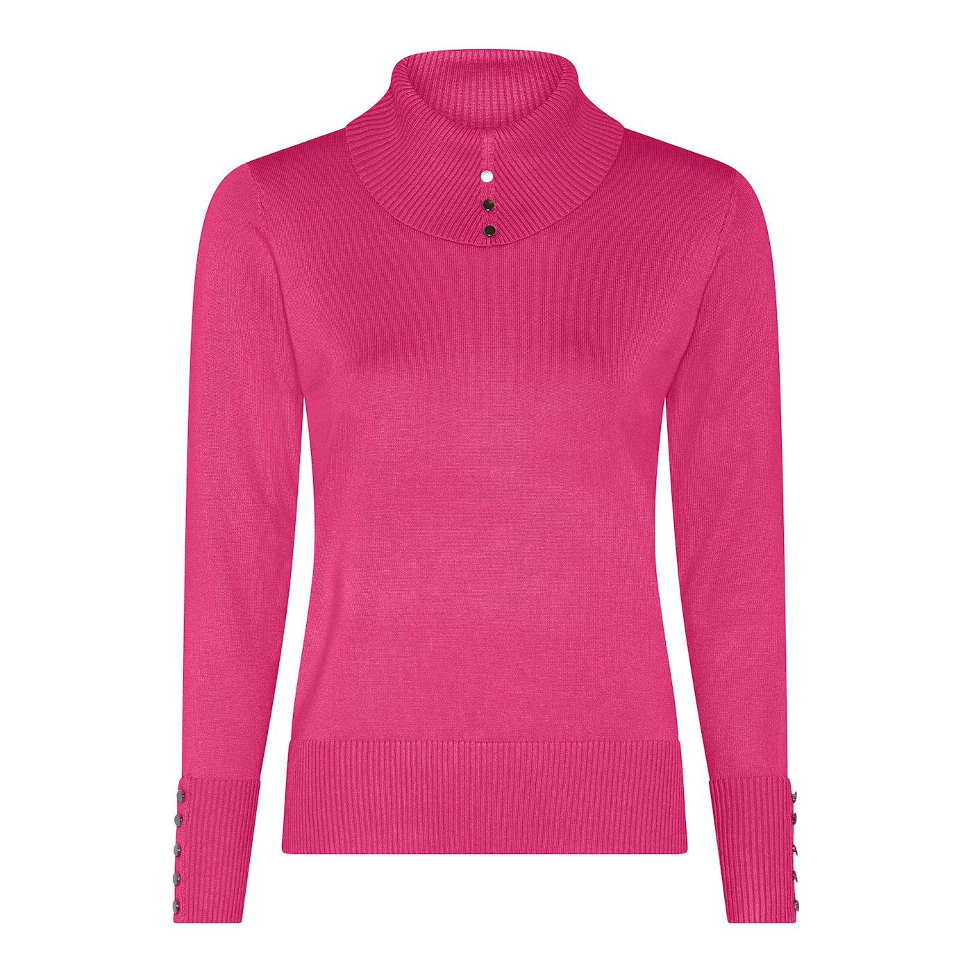132 171 COWL NECK WITH BUTTON DETAIL Pink