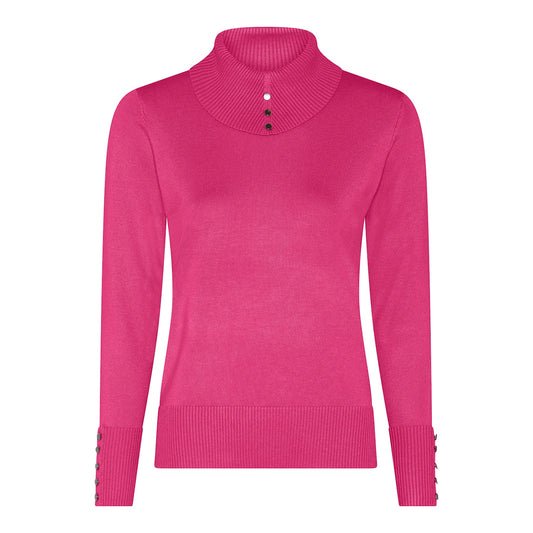 132 171 COWL NECK WITH BUTTON DETAIL Pink