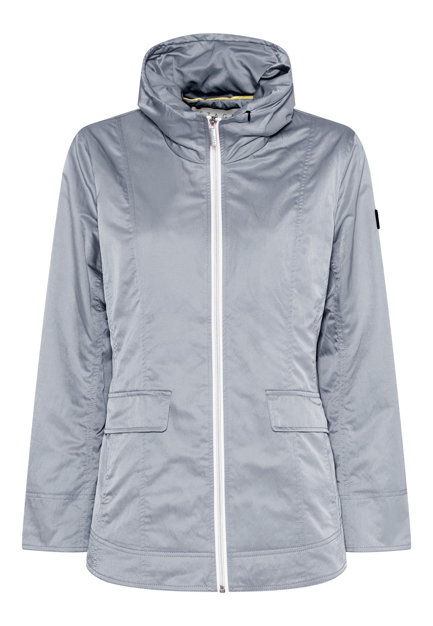 1406 Light Weight Shiny Puffy Collar Coa Baby Blue