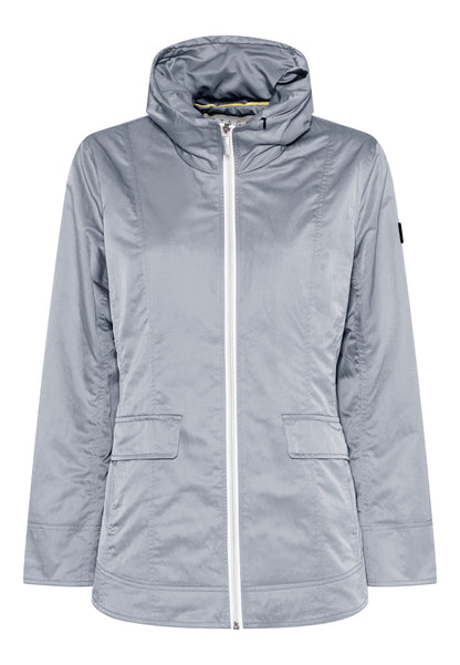 1406 Light Weight Shiny Puffy Collar Coa Baby Blue