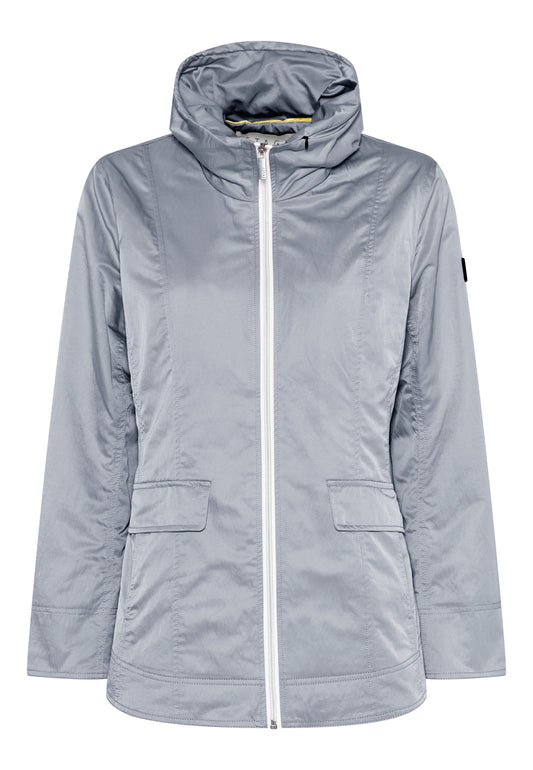 1406 Light Weight Shiny Puffy Collar Coa Baby Blue