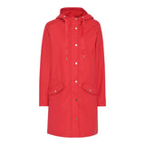 141 206 Long Hooded Big Pocket Rain Coat Red