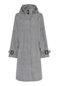 1426 Houndstooth Mac Style Rain Coat Bel Black/White