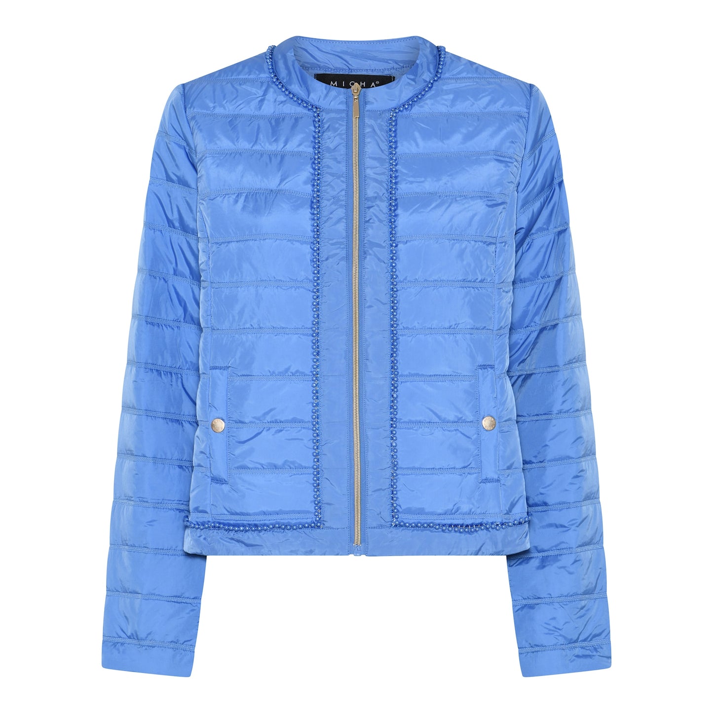 143 289 Short Light Padded Collarless Ja Blue