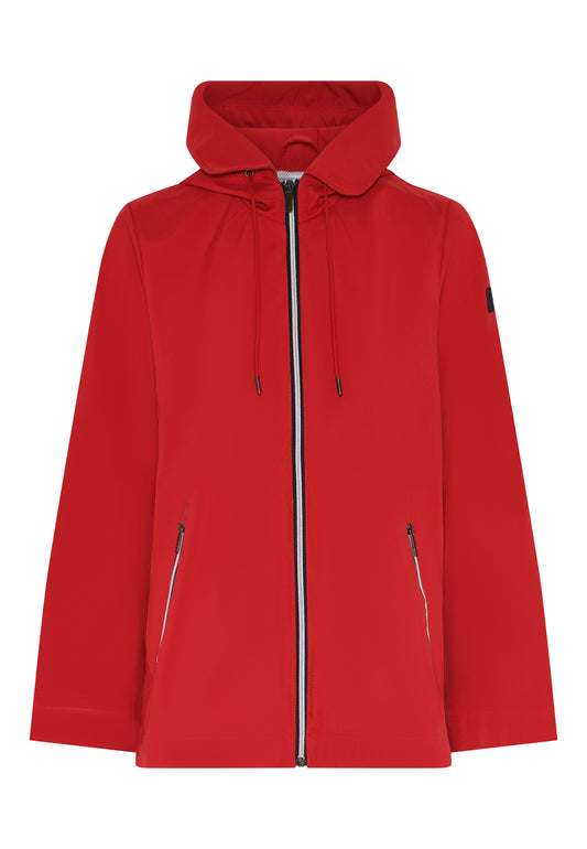 1430 Short "Collar" Hood Side Button Coa Red