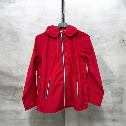 1430 Short "Collar" Hood Side Button Coa Red