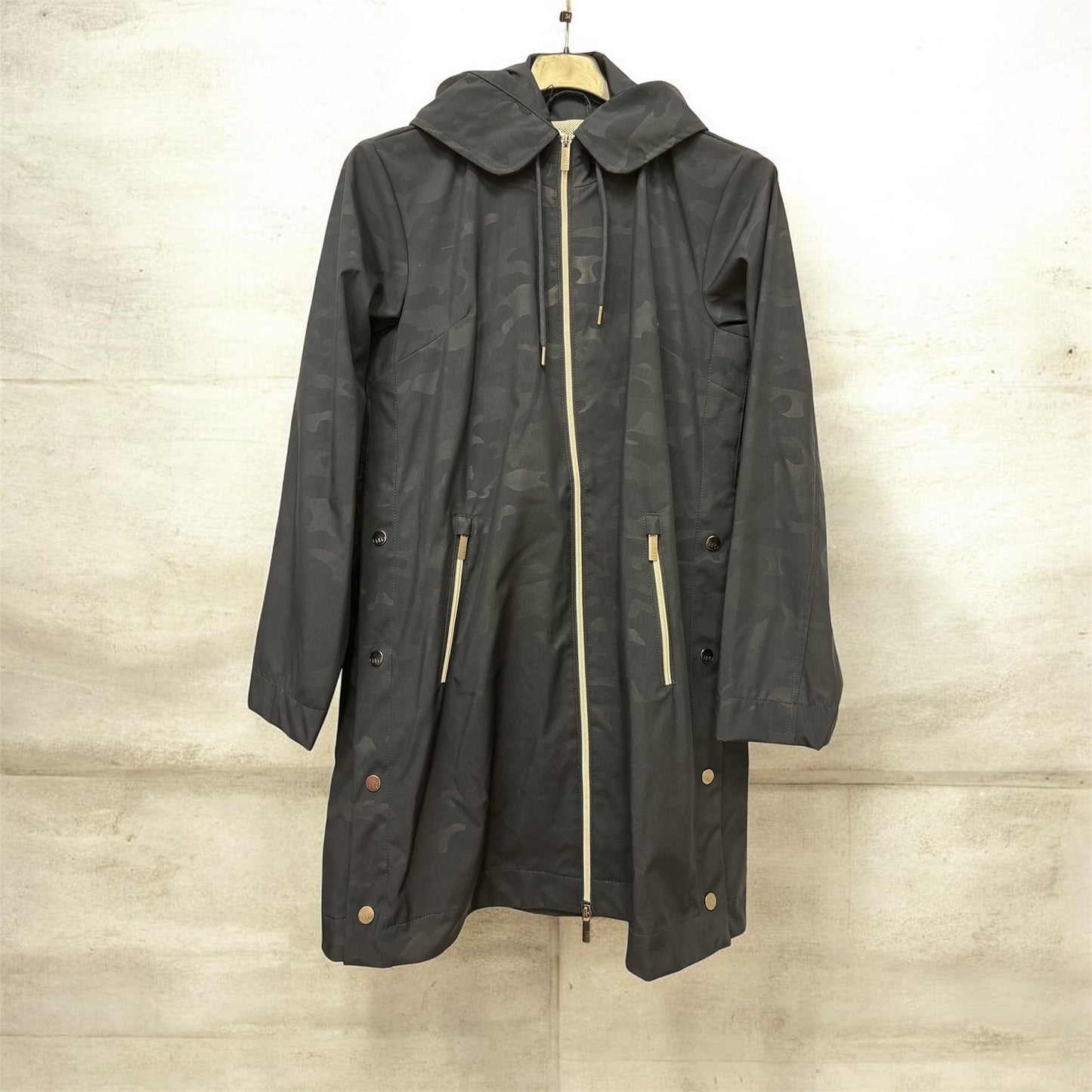 1431 Mid Lgt Camo Print "Collar" Rain Co Navy