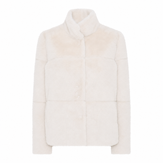 145 245 SHORT FUR JACKET Cream