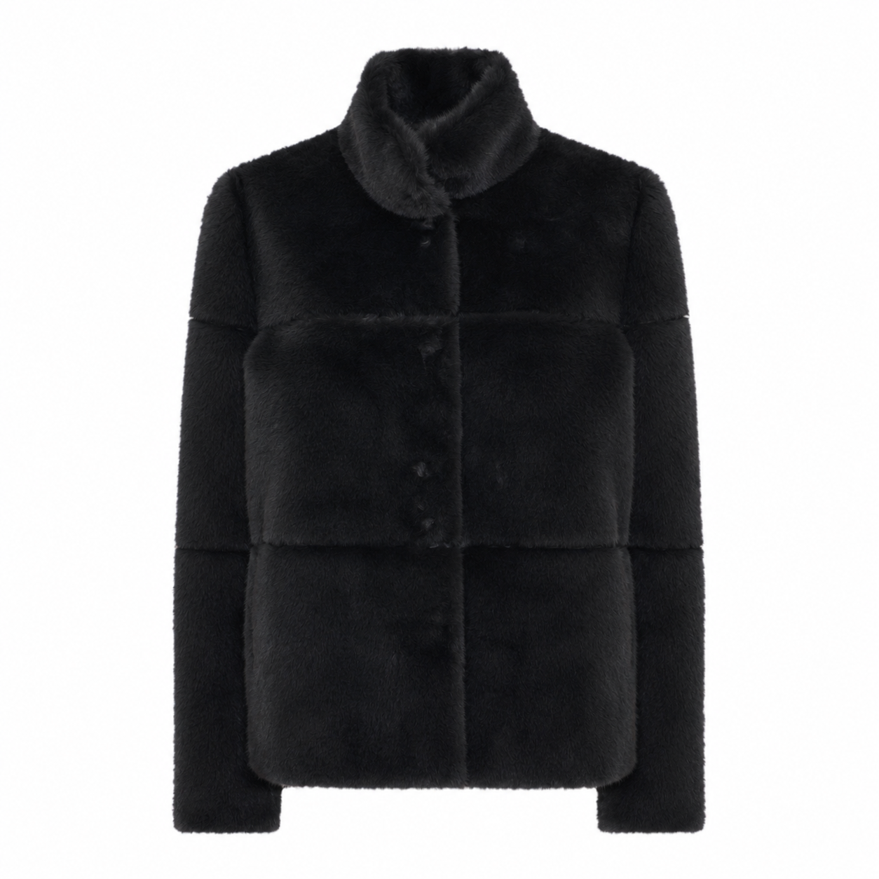 145 245 SHORT FUR JACKET Black