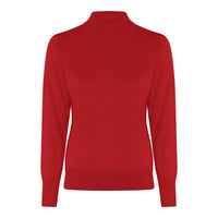 150 135 Turtle Neck Basic Jumper Red