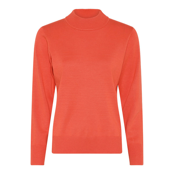 150 135 Turtle Neck Basic Jumper Orange