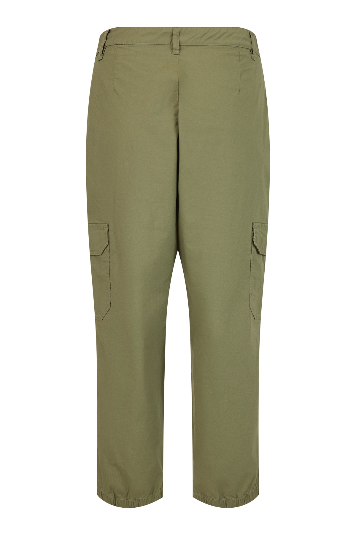 6444/6273 Elastic Hem Cotton Stretch Trs Khaki