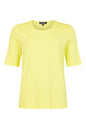 6481/62428 S/S O-Neck Top With Studs Yellow