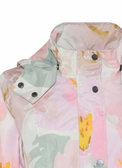1594 Printed Waterproof Rain Mac Pink