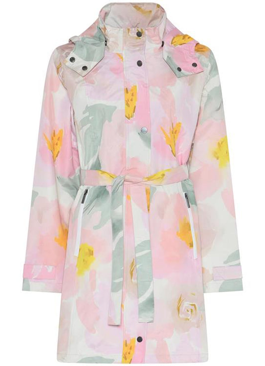 1594 Printed Waterproof Rain Mac Pink