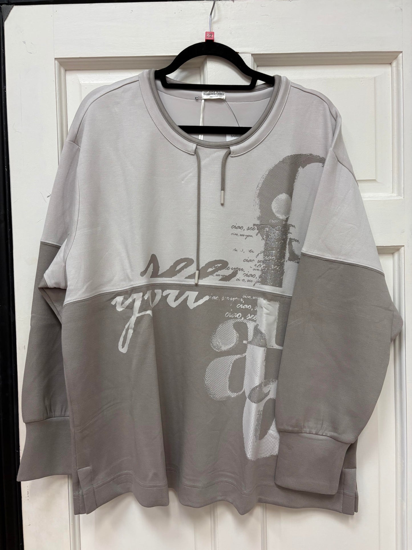 16482062 BLING MOTIF CREW NECK SWEATSHIRT Beige