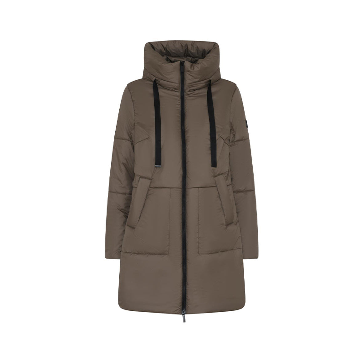 1686 Hip Lgt Padded Vent Zip Casual Coat Black