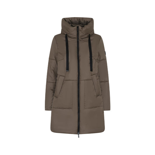 1686 Hip Lgt Padded Vent Zip Casual Coat Black