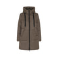 1686 Hip Lgt Padded Vent Zip Casual Coat Black