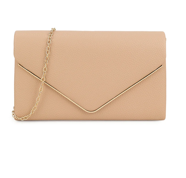 1717 Matt Effectenvelope Gold Trim Nude