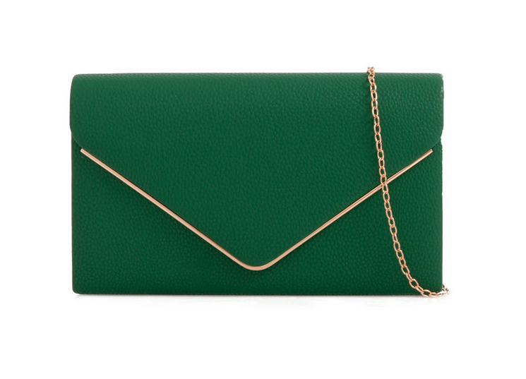 1717 Matt Effectenvelope Gold Trim Emerald Green
