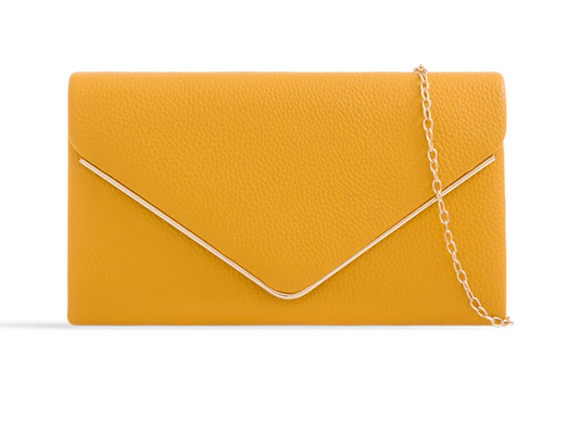 1717 Matt Effectenvelope Gold Trim Mustard