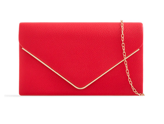 1717 Matt Effectenvelope Gold Trim Red