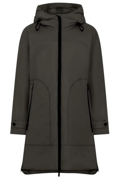 1774 Magic Print Rain Coat Padded Dark Army