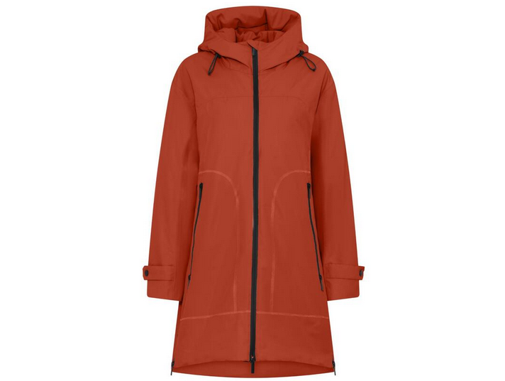 1774 Magic Print Rain Coat Padded Rust