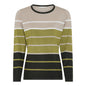 178 175 Basic O-Neck Stripe Jumper Green