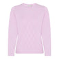 180 144 Diamond Design Front O-Neck Jump Rose Pinke