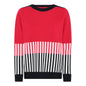 180 150 Vertical Stripes O-Neck Jumper Red/Navy