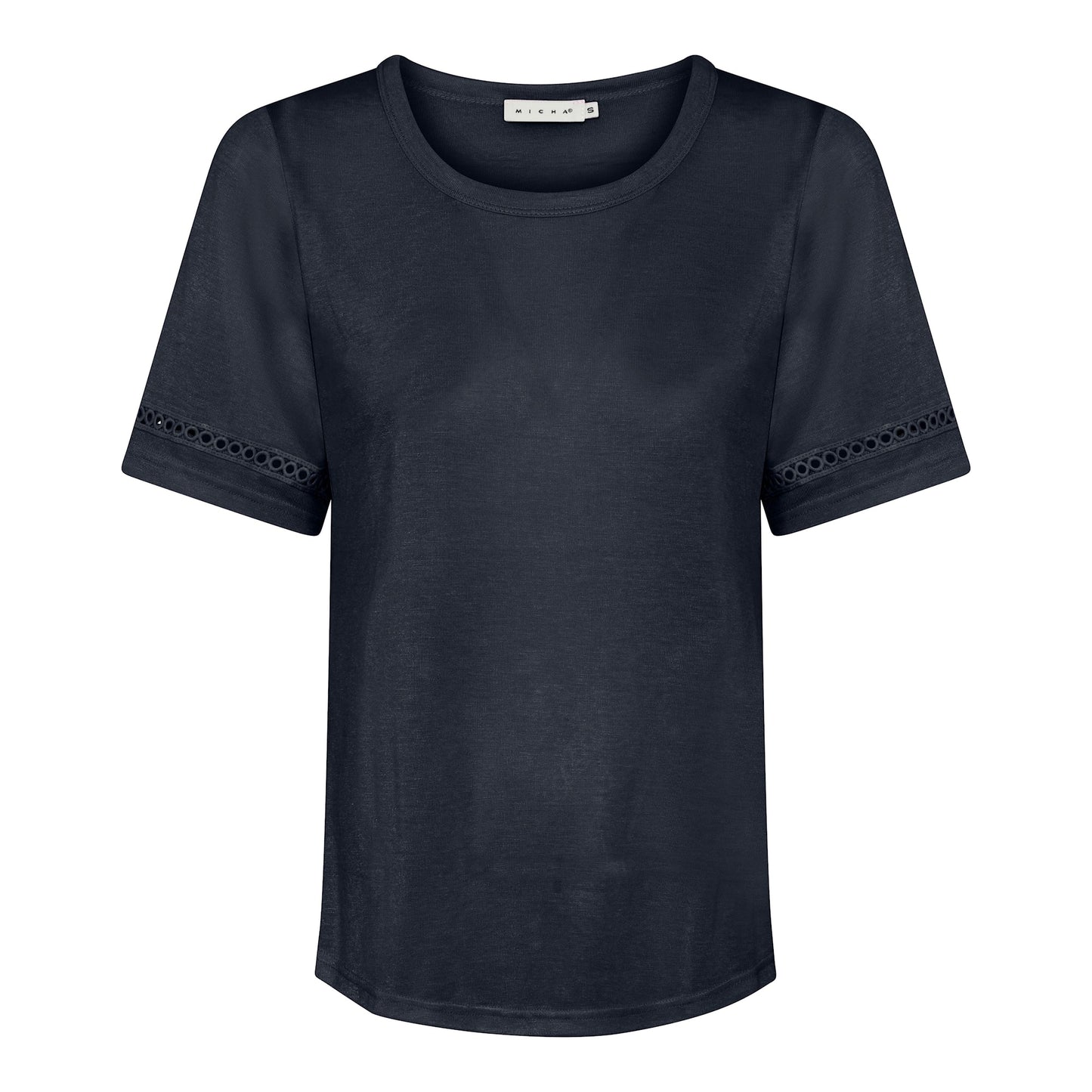 181 171 Cotton 0-Neck S/S T-Shirt Slve D Navy