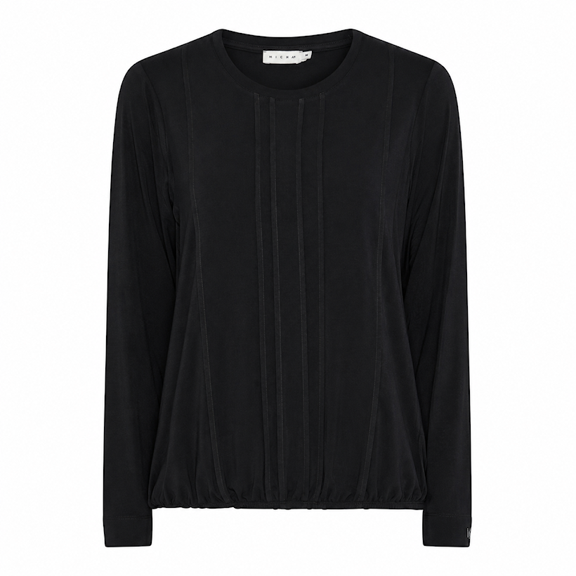 183 101 o-nck L/S ELASTIC BOTTOM BLACK TOP Black