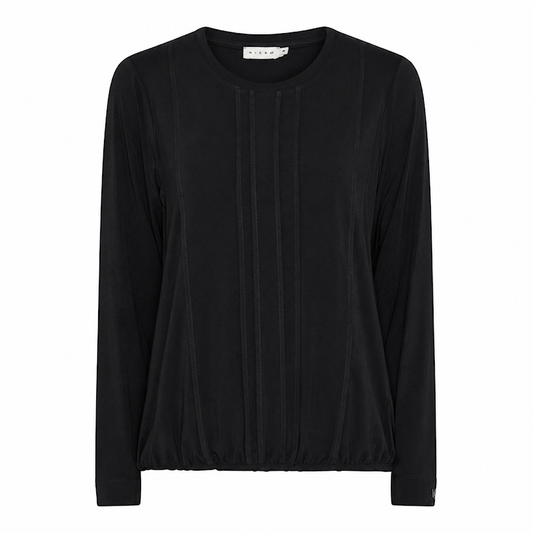 183 101 o-nck L/S ELASTIC BOTTOM BLACK TOP Black