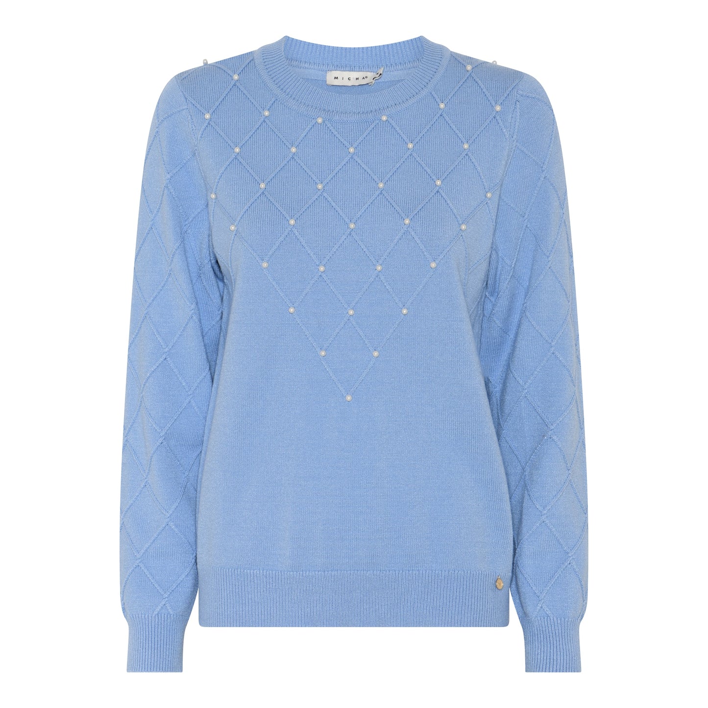 183 133 Soft Rose Jumper with pearl detail Baby Blue