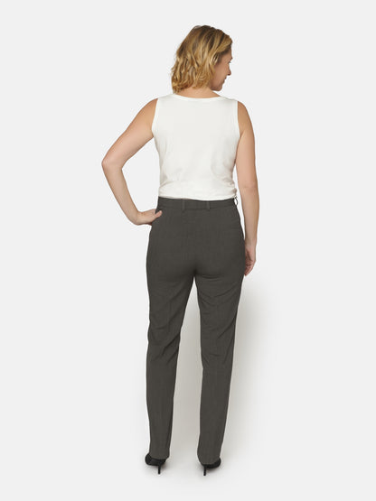 200222 Sara Zip Pocket Slim Leg Trousers Navy