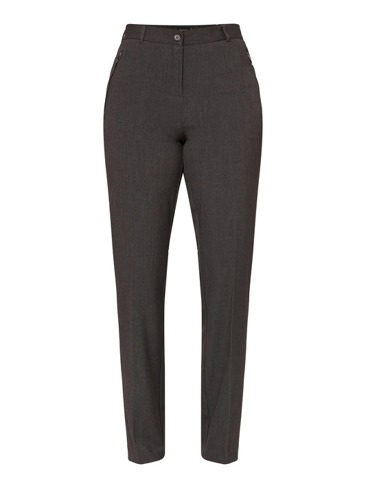 200222 Sara Zip Pocket Slim Leg Trousers Black