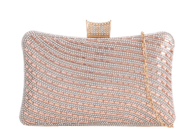 20101-89D Bling Hard Small Clutch Bag Gold