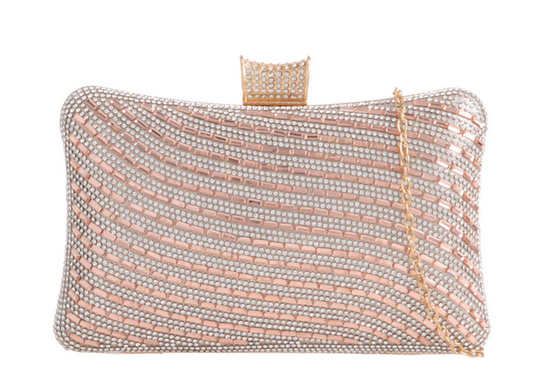 20101-89D Bling Hard Small Clutch Bag Gold
