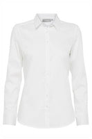 20600181 Stretch Cotton Basic Blouse White