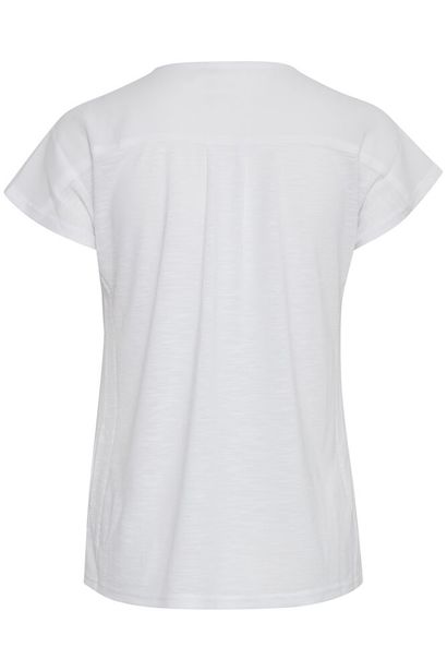 20603737 V-Neck Casual Top With Pocket Cream