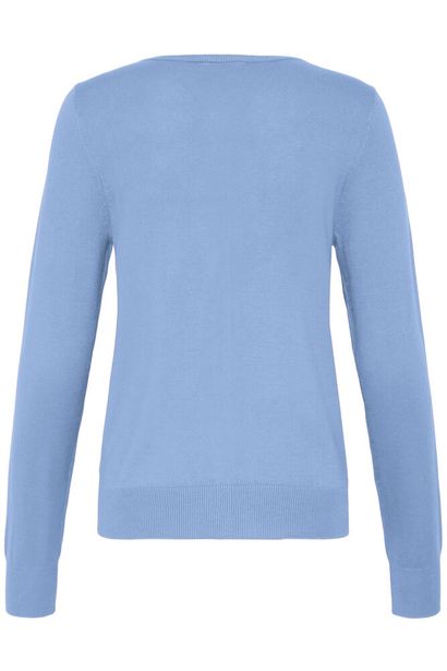 20604187Ss26 Basic O-Neck Fine Knit Card Baby Blue