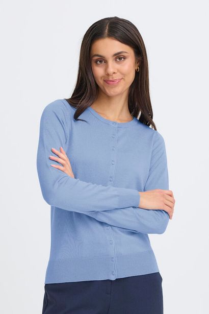 20604187Ss26 Basic O-Neck Fine Knit Card Baby Blue